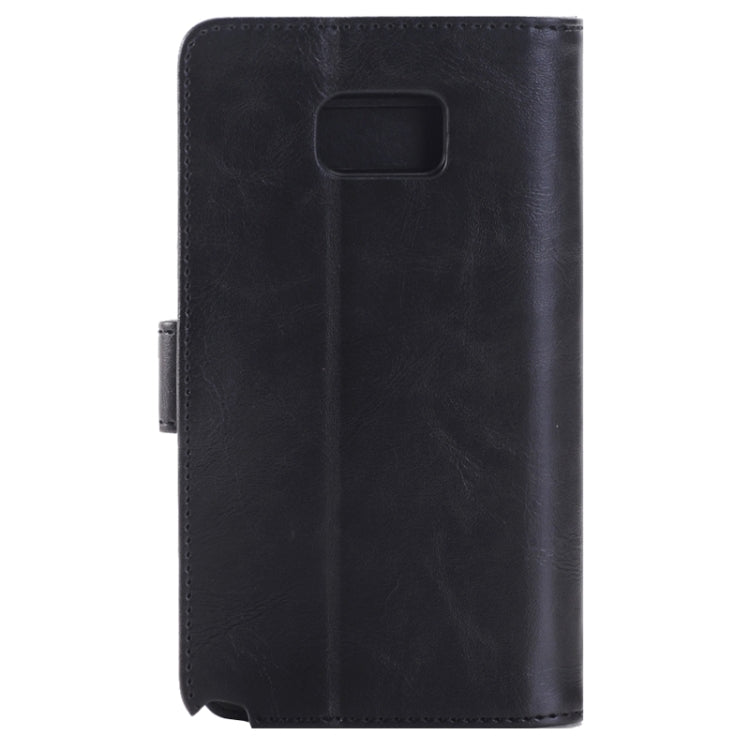Crazy Horse Texture Horizontal Flip Leather Case with 3 Pages of Card Slots & Wallet & Holder