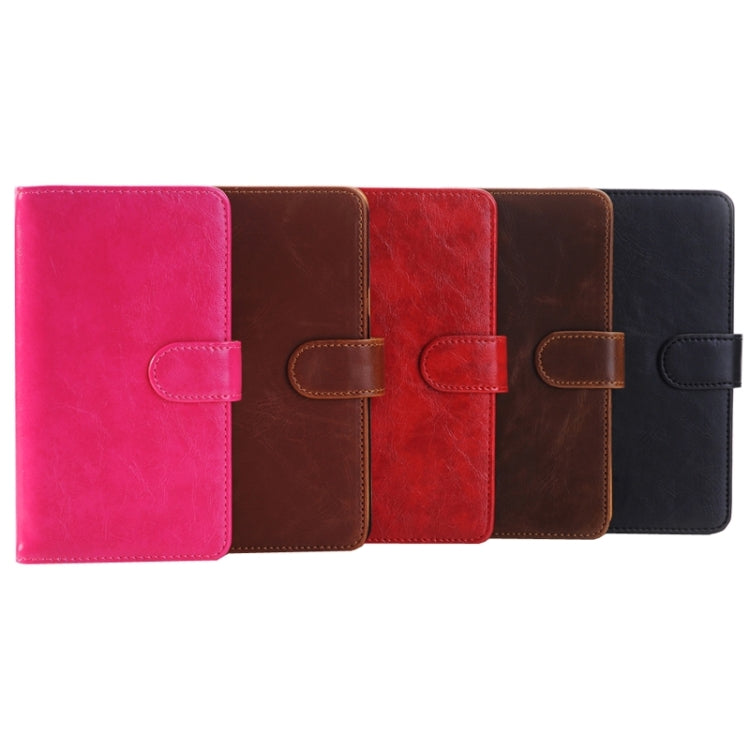 Crazy Horse Texture Horizontal Flip Leather Case with 3 Pages of Card Slots & Wallet & Holder