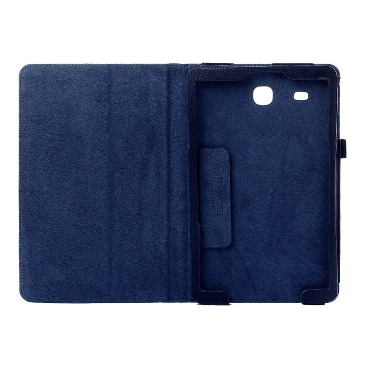 Litchi Texture Horizontal Flip Solid Color Leather Case with Holder for Galaxy Tab E 8.0 / T377V