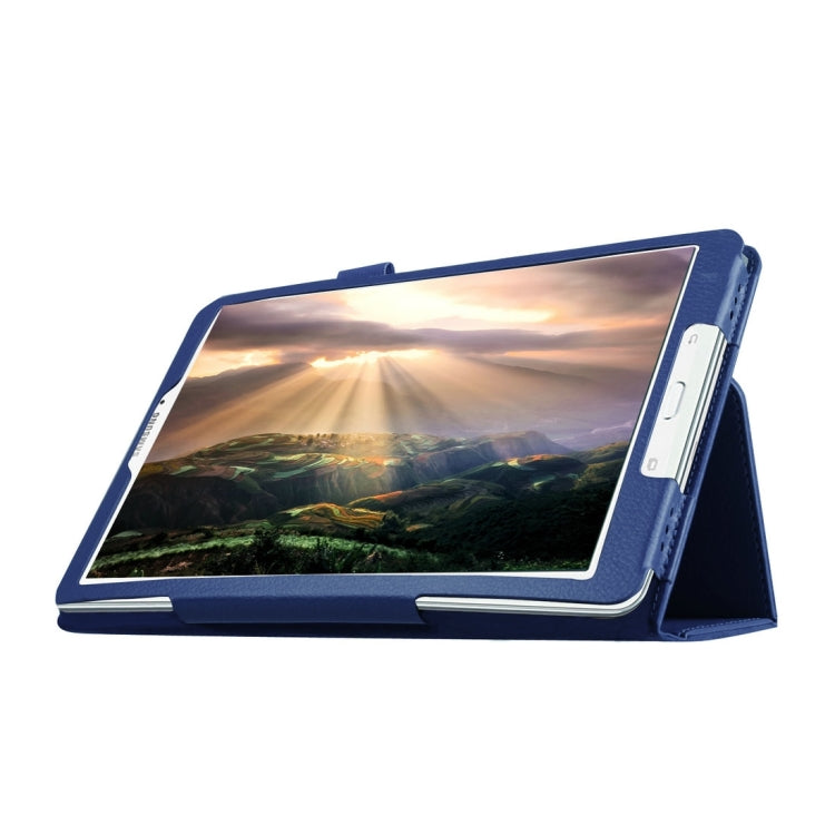 Litchi Texture Horizontal Flip Solid Color Leather Case with Holder for Galaxy Tab E 8.0 / T377V