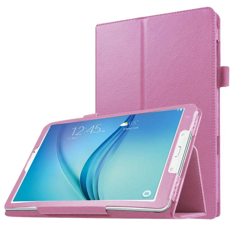 Litchi Texture Horizontal Flip Solid Color Leather Case with Holder for Galaxy Tab E 8.0 / T377V