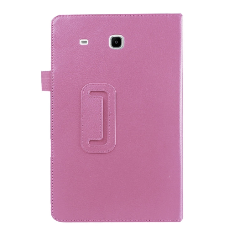 Litchi Texture Horizontal Flip Solid Color Leather Case with Holder for Galaxy Tab E 8.0 / T377V