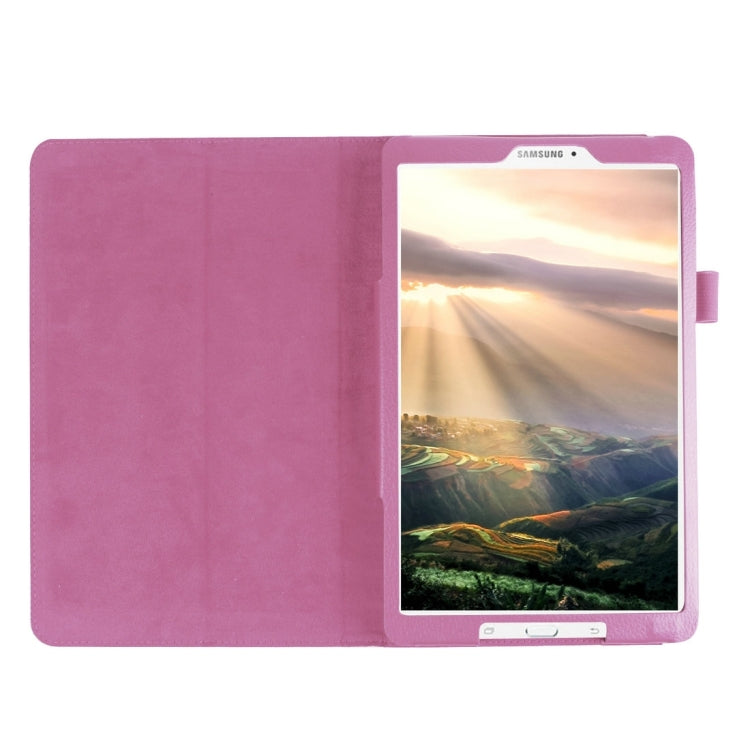 Litchi Texture Horizontal Flip Solid Color Leather Case with Holder for Galaxy Tab E 8.0 / T377V