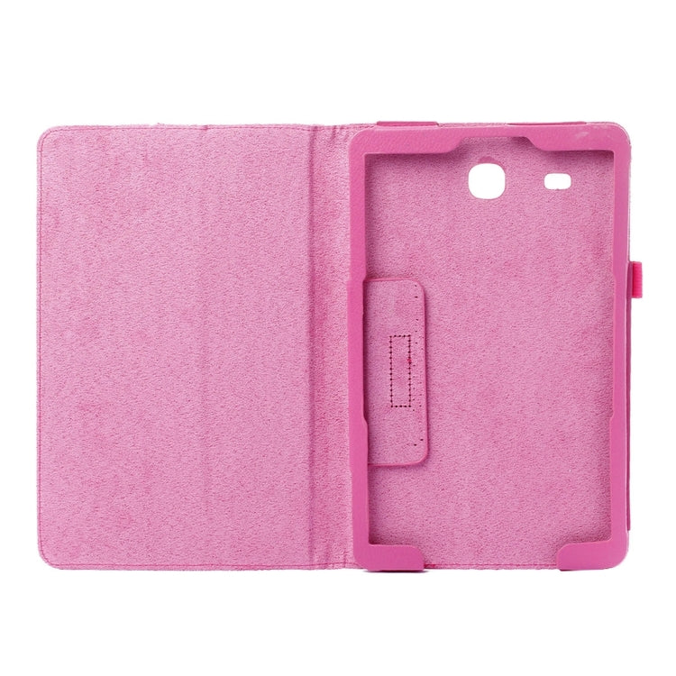 Litchi Texture Horizontal Flip Solid Color Leather Case with Holder for Galaxy Tab E 8.0 / T377V