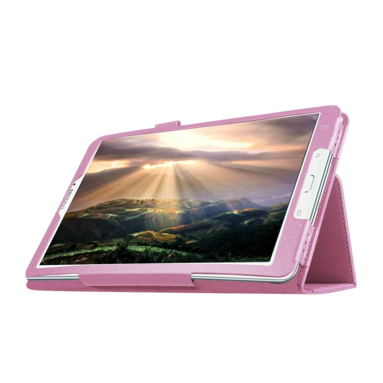 Litchi Texture Horizontal Flip Solid Color Leather Case with Holder for Galaxy Tab E 8.0 / T377V