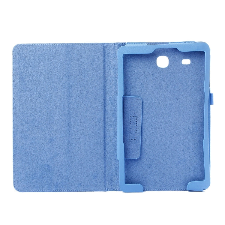 Litchi Texture Horizontal Flip Solid Color Leather Case with Holder for Galaxy Tab E 8.0 / T377V