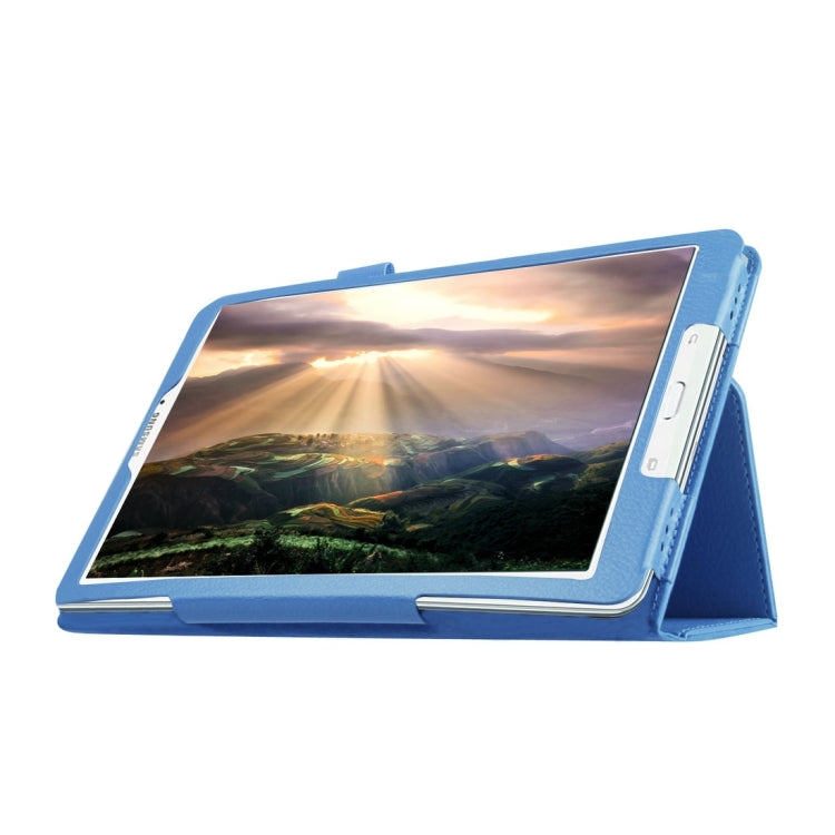 Litchi Texture Horizontal Flip Solid Color Leather Case with Holder for Galaxy Tab E 8.0 / T377V