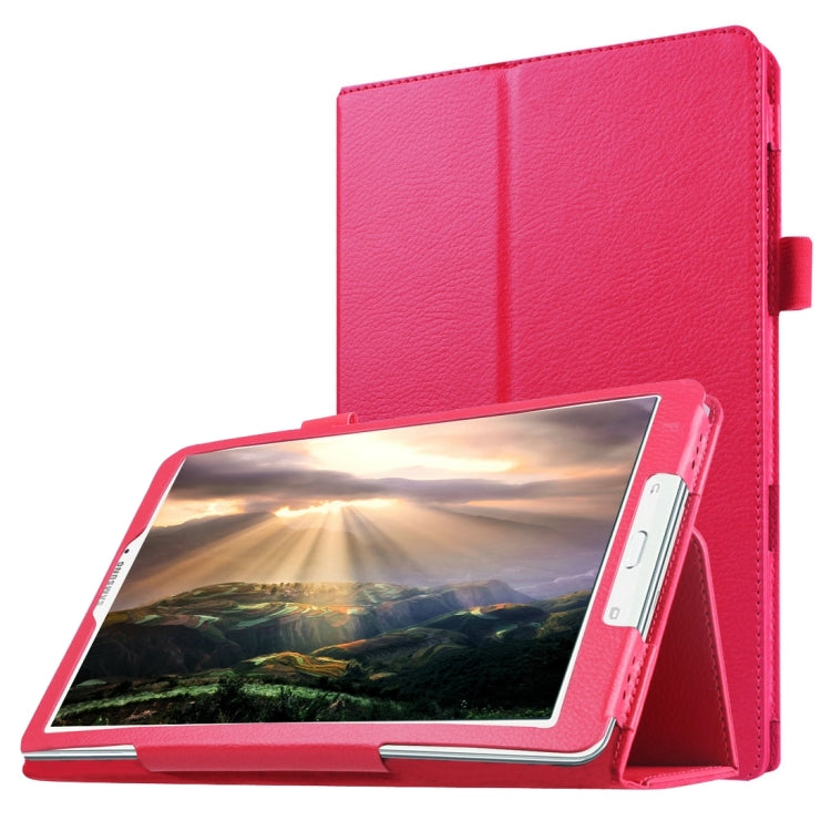 Litchi Texture Horizontal Flip Solid Color Leather Case with Holder for Galaxy Tab E 8.0 / T377V