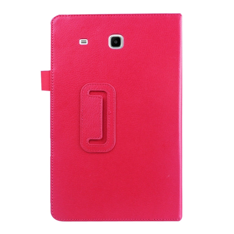 Litchi Texture Horizontal Flip Solid Color Leather Case with Holder for Galaxy Tab E 8.0 / T377V