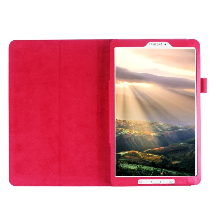 Litchi Texture Horizontal Flip Solid Color Leather Case with Holder for Galaxy Tab E 8.0 / T377V