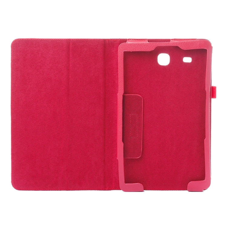 Litchi Texture Horizontal Flip Solid Color Leather Case with Holder for Galaxy Tab E 8.0 / T377V