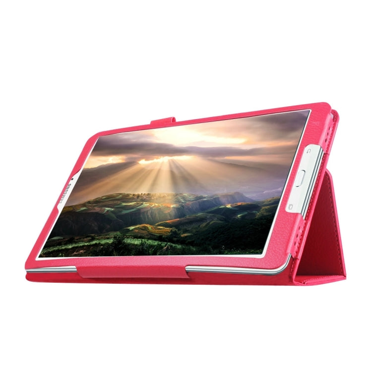 Litchi Texture Horizontal Flip Solid Color Leather Case with Holder for Galaxy Tab E 8.0 / T377V