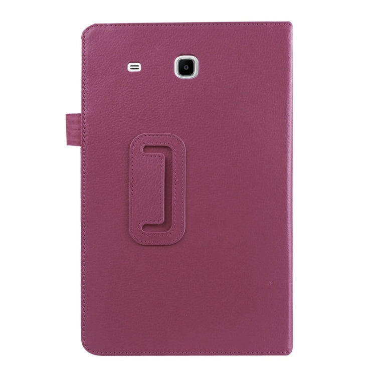 Litchi Texture Horizontal Flip Solid Color Leather Case with Holder for Galaxy Tab E 8.0 / T377V