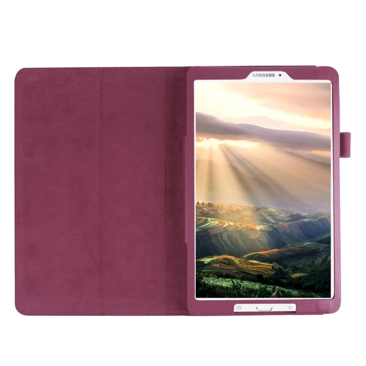 Litchi Texture Horizontal Flip Solid Color Leather Case with Holder for Galaxy Tab E 8.0 / T377V