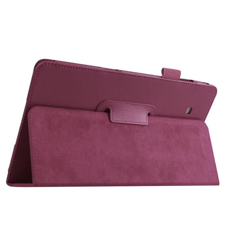 Litchi Texture Horizontal Flip Solid Color Leather Case with Holder for Galaxy Tab E 8.0 / T377V