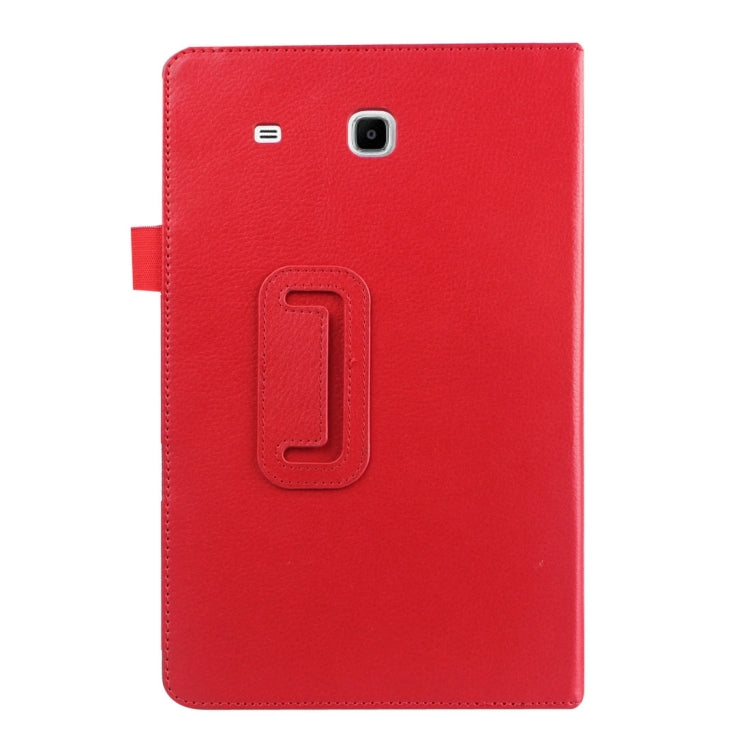 Litchi Texture Horizontal Flip Solid Color Leather Case with Holder for Galaxy Tab E 8.0 / T377V