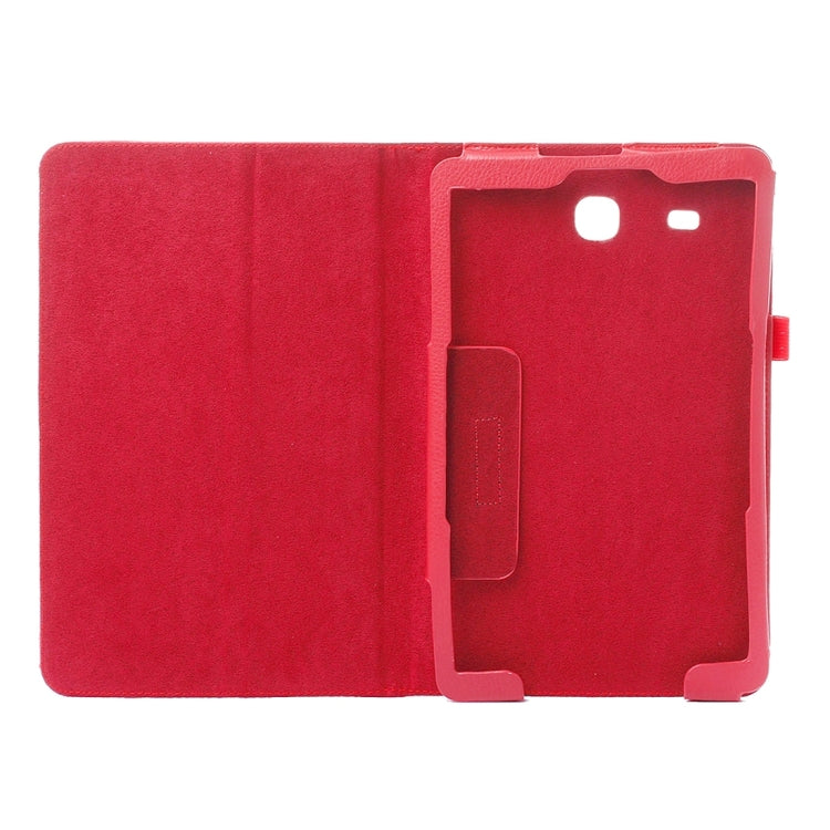 Litchi Texture Horizontal Flip Solid Color Leather Case with Holder for Galaxy Tab E 8.0 / T377V
