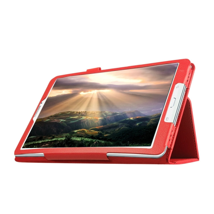 Litchi Texture Horizontal Flip Solid Color Leather Case with Holder for Galaxy Tab E 8.0 / T377V