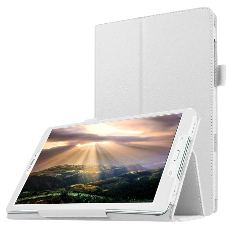 Litchi Texture Horizontal Flip Solid Color Leather Case with Holder for Galaxy Tab E 8.0 / T377V