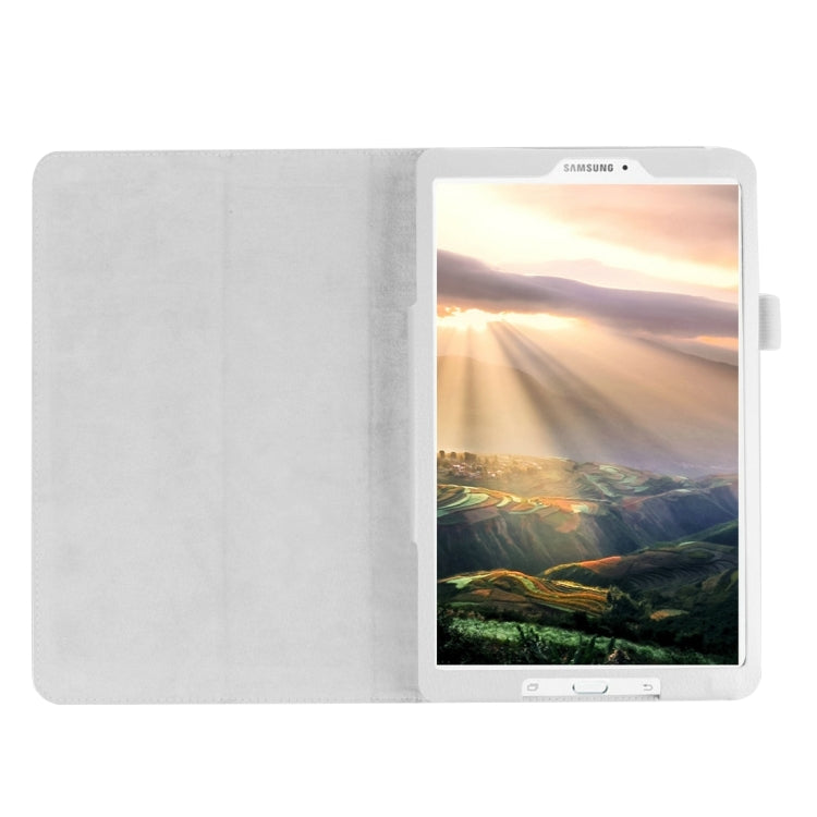 Litchi Texture Horizontal Flip Solid Color Leather Case with Holder for Galaxy Tab E 8.0 / T377V
