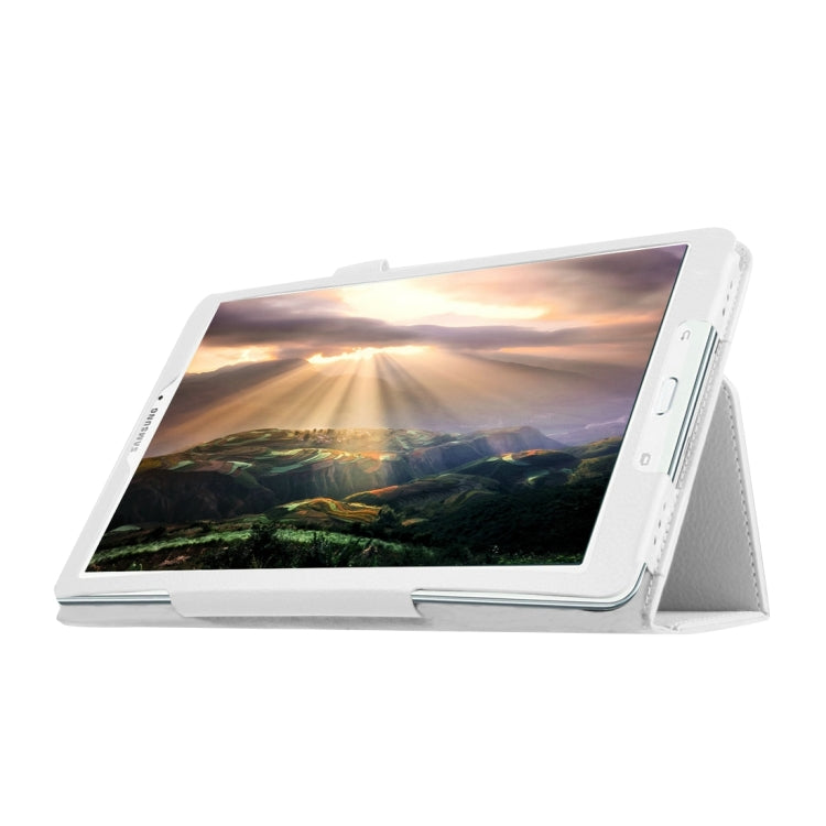 Litchi Texture Horizontal Flip Solid Color Leather Case with Holder for Galaxy Tab E 8.0 / T377V