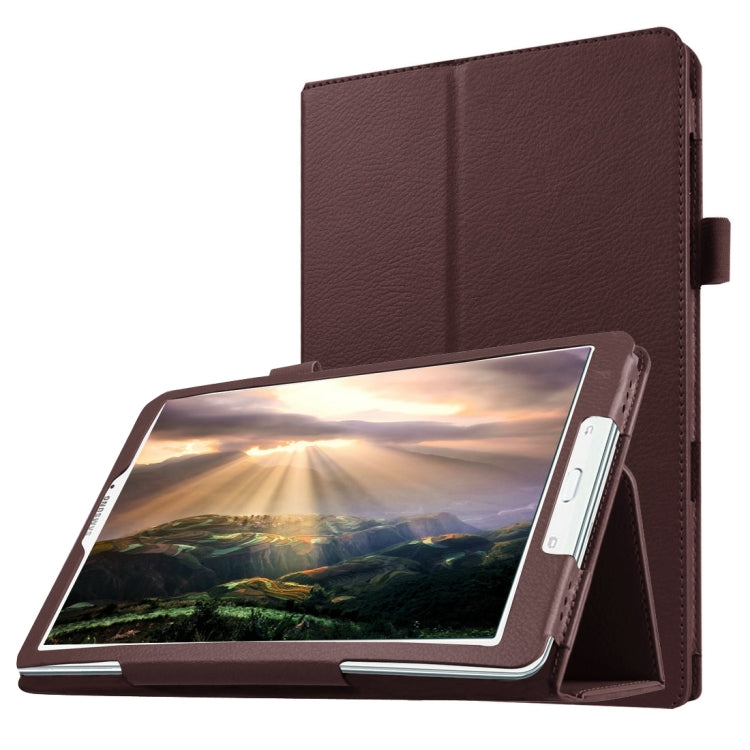 Litchi Texture Horizontal Flip Solid Color Leather Case with Holder for Galaxy Tab E 8.0 / T377V
