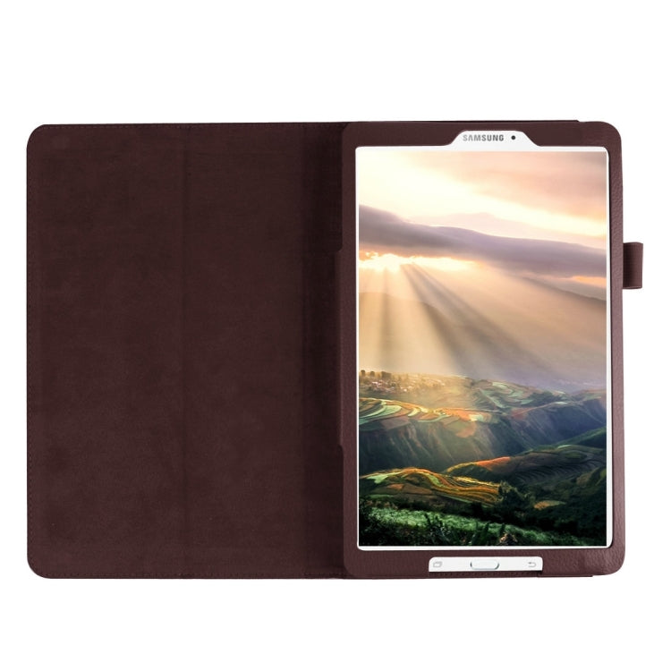 Litchi Texture Horizontal Flip Solid Color Leather Case with Holder for Galaxy Tab E 8.0 / T377V