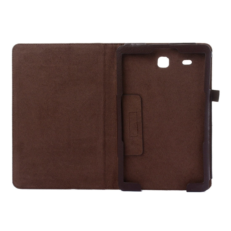 Litchi Texture Horizontal Flip Solid Color Leather Case with Holder for Galaxy Tab E 8.0 / T377V