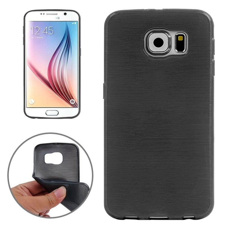 For Galaxy S6 Wire Drawing TPU Protective Case