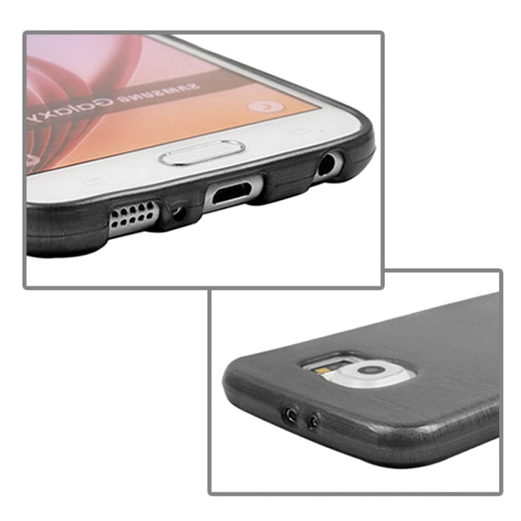 For Galaxy S6 Wire Drawing TPU Protective Case