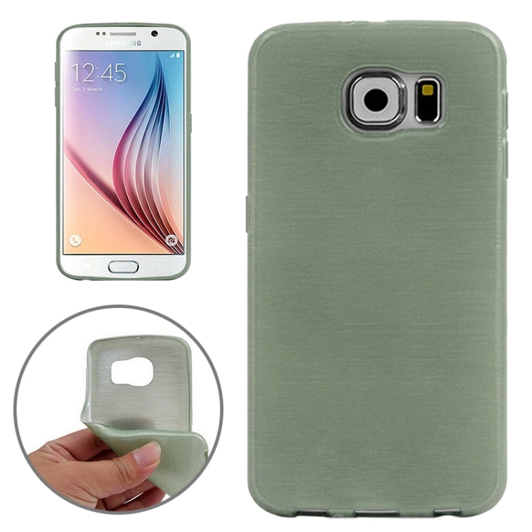 For Galaxy S6 Wire Drawing TPU Protective Case