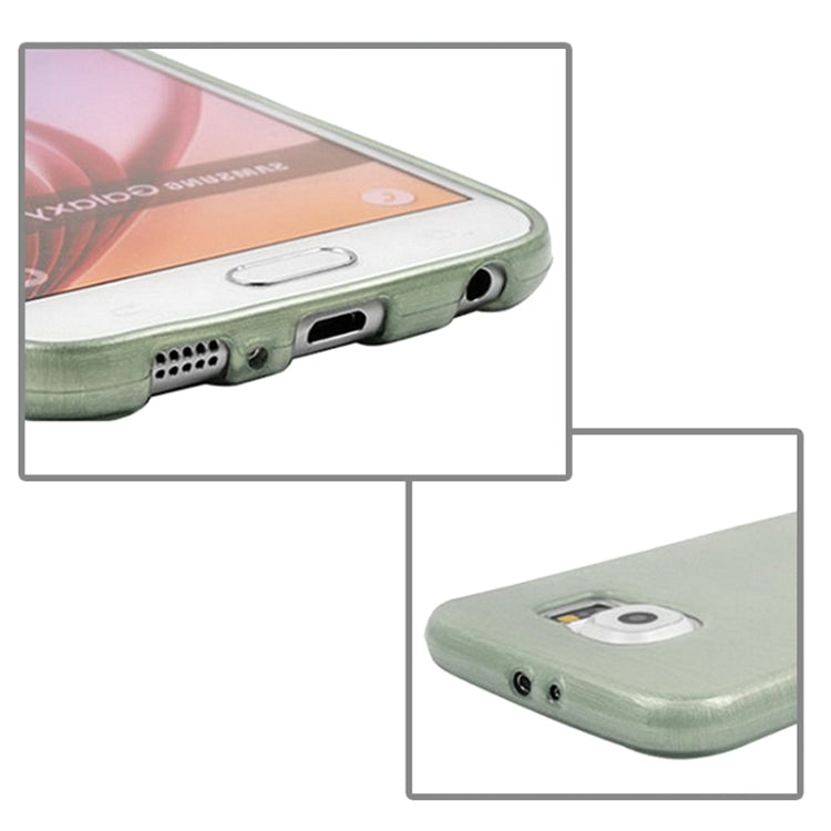 For Galaxy S6 Wire Drawing TPU Protective Case