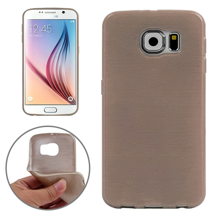 For Galaxy S6 Wire Drawing TPU Protective Case
