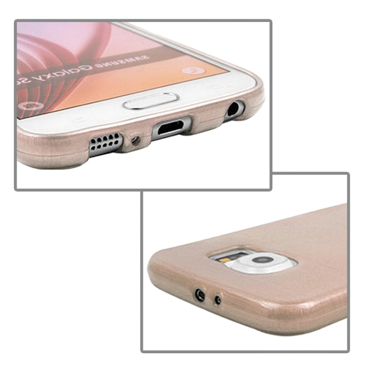 For Galaxy S6 Wire Drawing TPU Protective Case