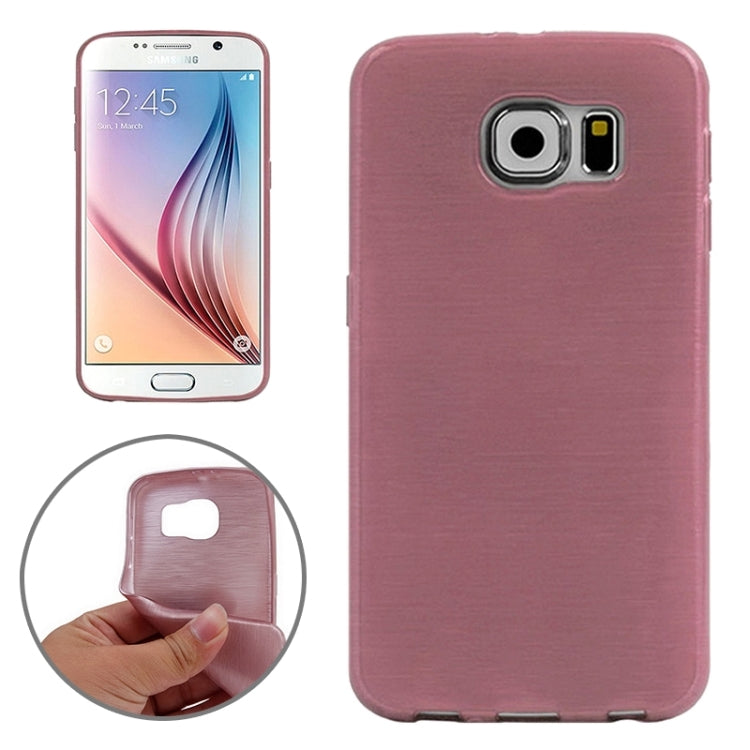 For Galaxy S6 Wire Drawing TPU Protective Case