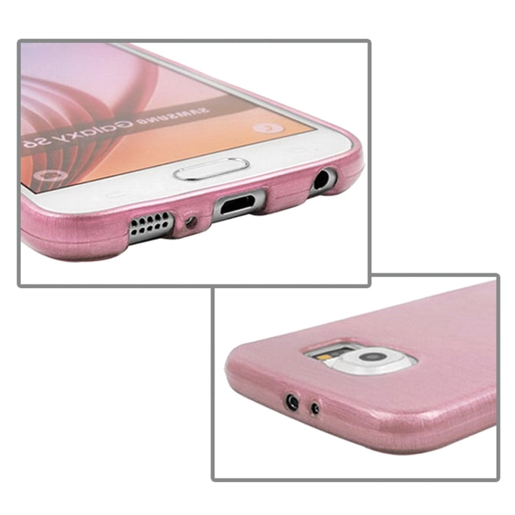 For Galaxy S6 Wire Drawing TPU Protective Case
