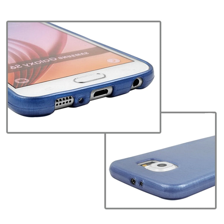 For Galaxy S6 Wire Drawing TPU Protective Case