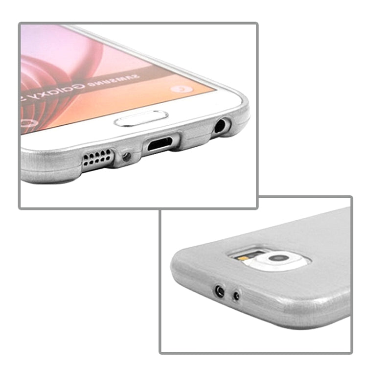 For Galaxy S6 Wire Drawing TPU Protective Case