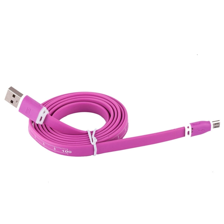 KS-M13 Noodle Style Micro 5 pin to USB Data Sync Charging Cable with Scale for Galaxy S6 / S5 / HTC / LG / Sony / Nokia / Other Android Phones, Cable Length: 1.22m