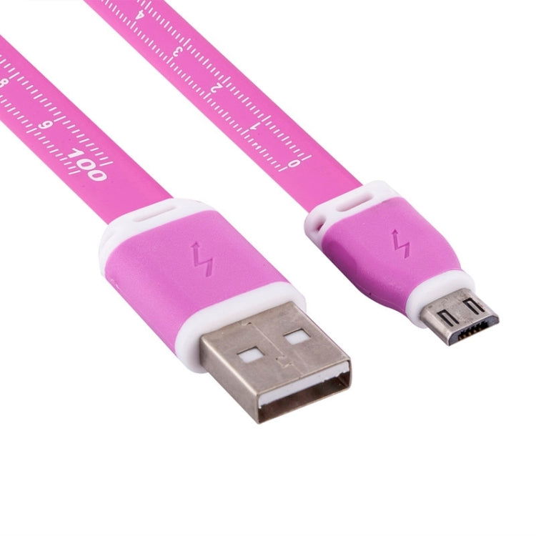 KS-M13 Noodle Style Micro 5 pin to USB Data Sync Charging Cable with Scale for Galaxy S6 / S5 / HTC / LG / Sony / Nokia / Other Android Phones, Cable Length: 1.22m