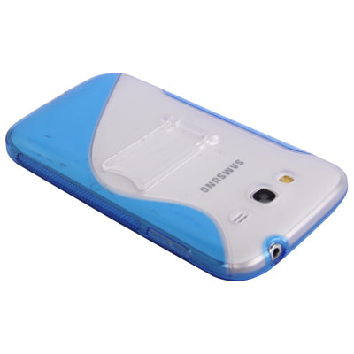 S Line Translucent Ultra-thin (Plastic + TPU) Case with Holder for Galaxy Grand Duos / i9082