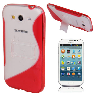 S Line Translucent Ultra-thin (Plastic + TPU) Case with Holder for Galaxy Grand Duos / i9082