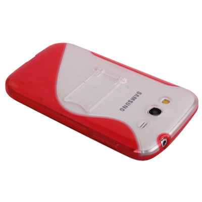 S Line Translucent Ultra-thin (Plastic + TPU) Case with Holder for Galaxy Grand Duos / i9082
