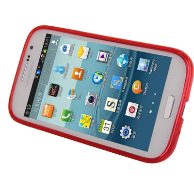 S Line Translucent Ultra-thin (Plastic + TPU) Case with Holder for Galaxy Grand Duos / i9082