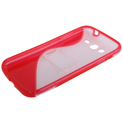 S Line Translucent Ultra-thin (Plastic + TPU) Case with Holder for Galaxy Grand Duos / i9082