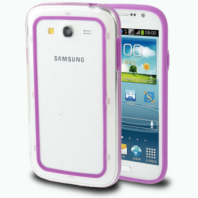 Silicon + Transparent Plastic Bumper Frame for Galaxy Grand Duos / i9082 / i9080