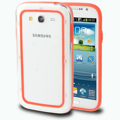 Silicon + Transparent Plastic Bumper Frame for Galaxy Grand Duos / i9082 / i9080