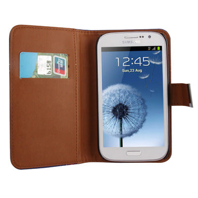 Litchi Texture Leather Case with Holder & Credit Card Slots for Galaxy Grand Duos / i9082