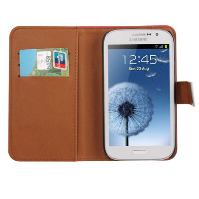 Litchi Texture Leather Case with Holder & Credit Card Slots for Galaxy Grand Duos / i9082