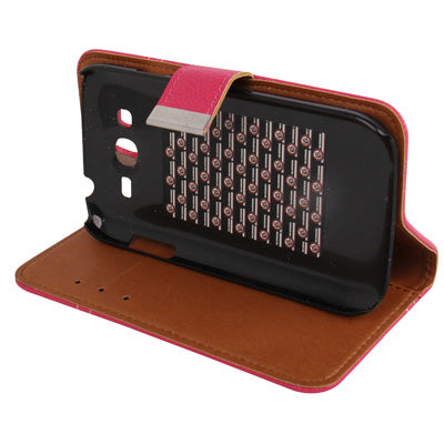 Litchi Texture Leather Case with Holder & Credit Card Slots for Galaxy Grand Duos / i9082